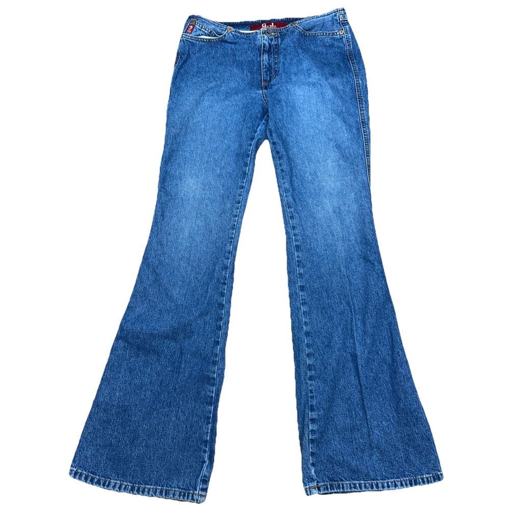Vintage Y2K Guess Flared Jeans,‎ No Waistband, Made In USA Women's 26 VTG